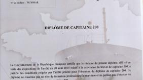 exemple de diplôme de capitaine 200